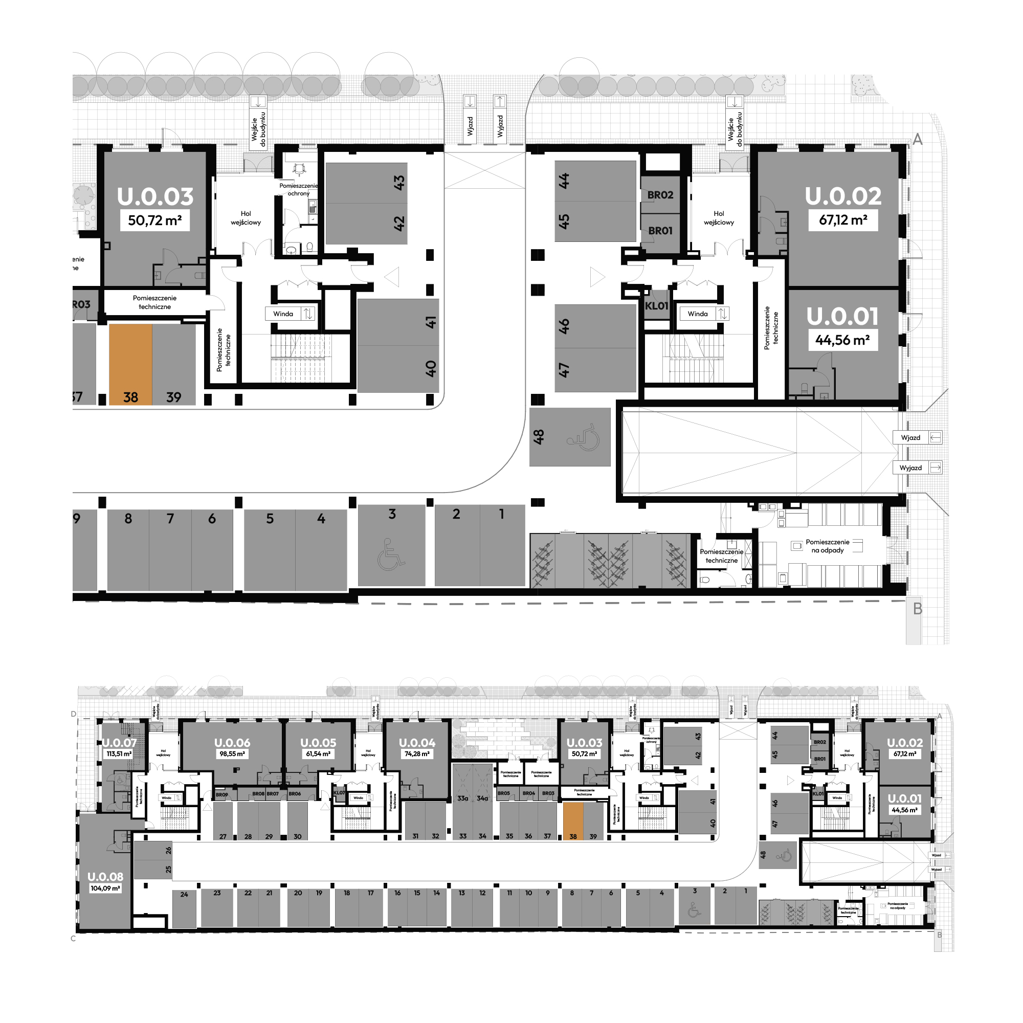 Dyfrakcja Łódzka Łódź mieszkanie deweloperskie na  parterze z 0 pokojami