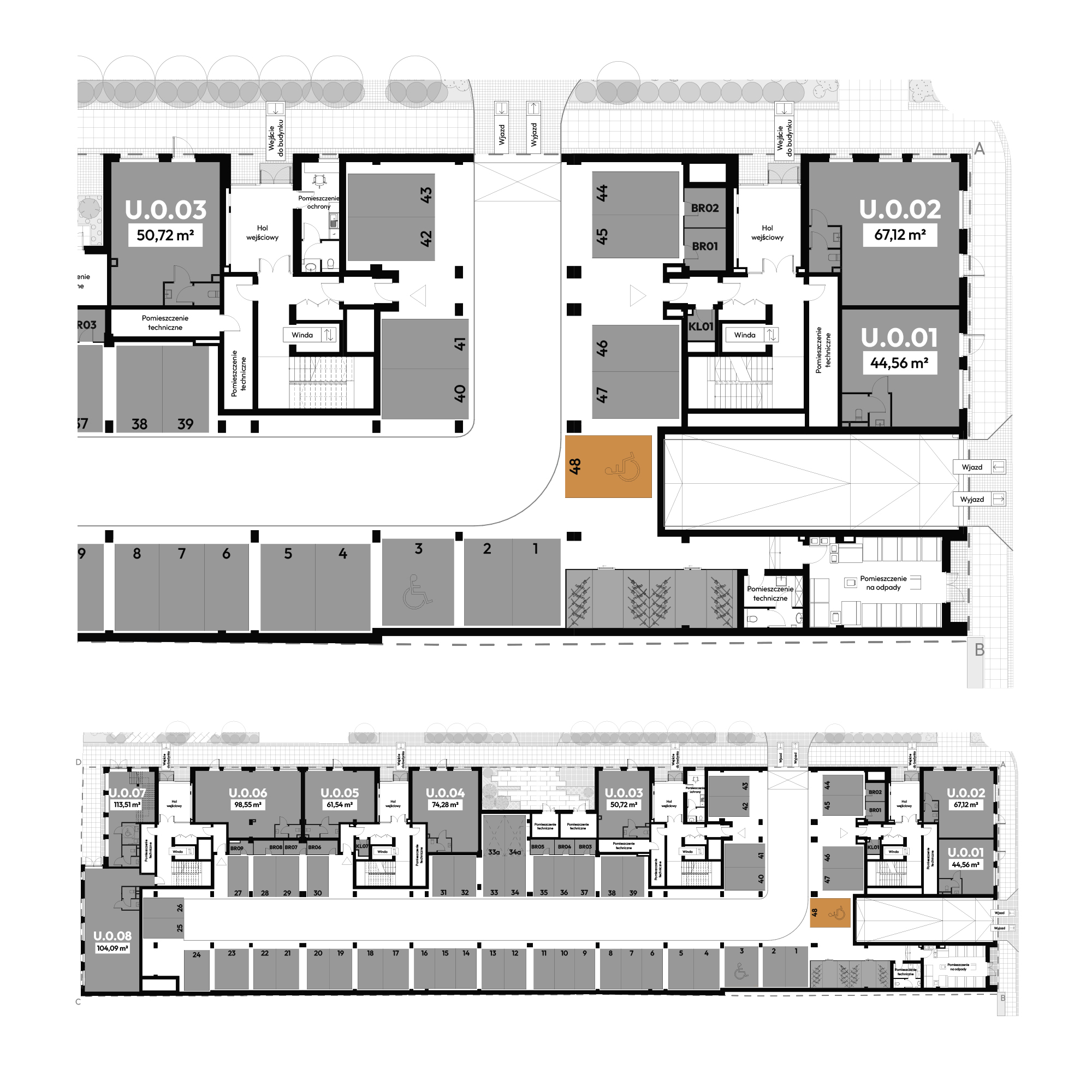 Dyfrakcja Łódzka Łódź mieszkanie deweloperskie na  parterze z 0 pokojami